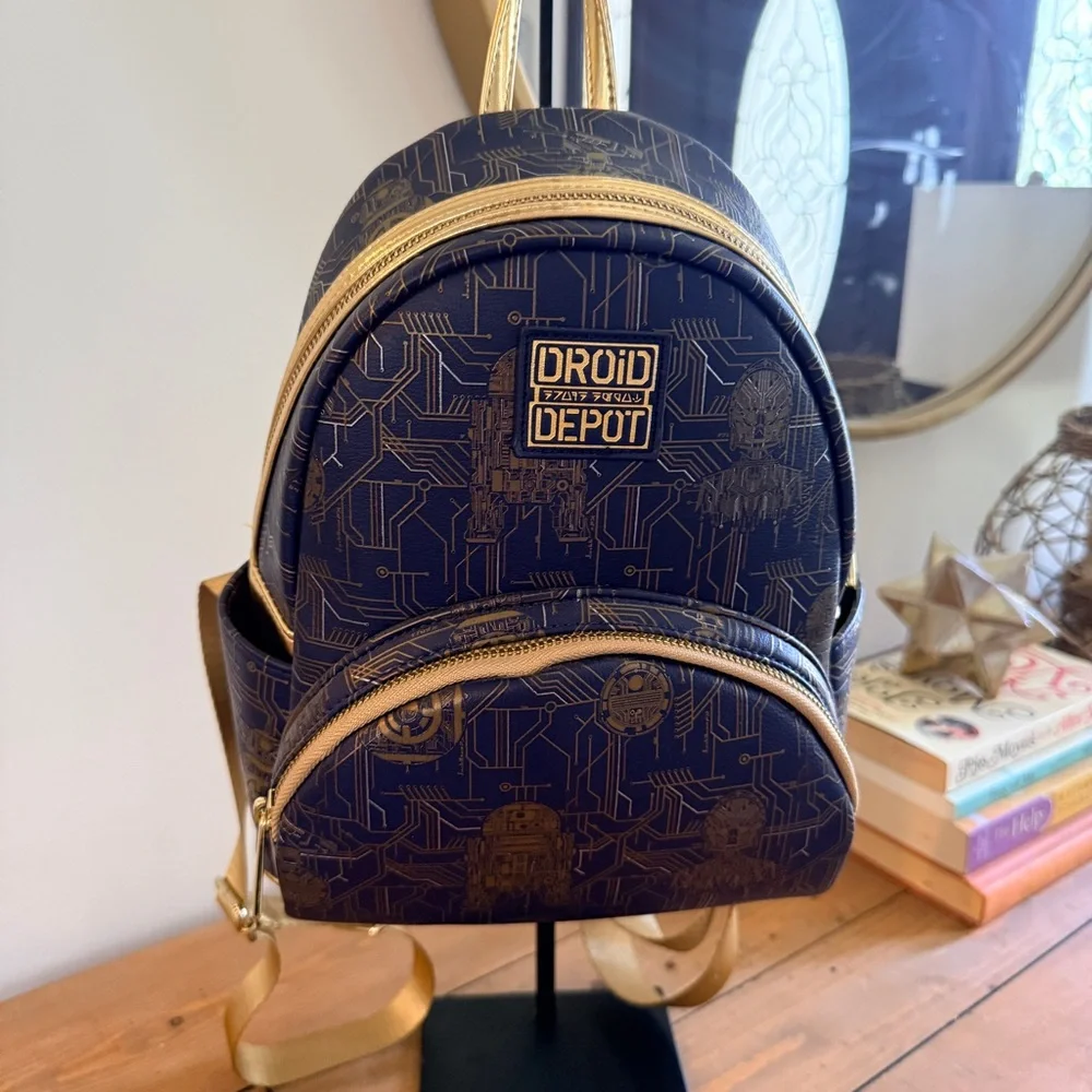 Disney Parks Star Wars Galaxy's Edge Droid Depot Loungefly Mini Backpack
